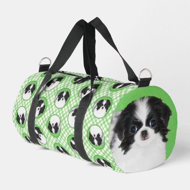 Sac De Sport Peinture japonaise Chiot Chien Chien de Chien de C (Coin gauche)