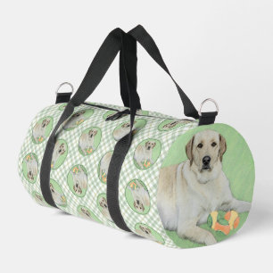 Sac De Sport Peinture Labrador Retriever jaune et balles de ten