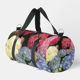 Sac De Sport Peinture numérique à fleurs bleu et rose Hydrangea