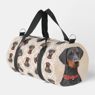 Sac De Sport Peinture Pinscher Allemand Noir Art Original de Ch