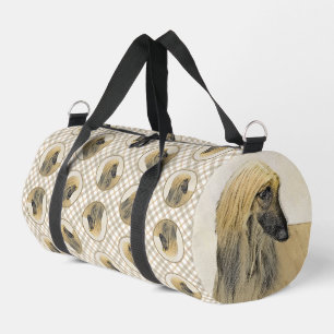 Sac De Sport Peinture rouge masquée noir Hound Afghan Pet Dog A