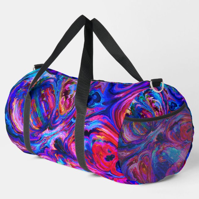 Sac De Sport Peintures à teintes pourpres modernes (Coin droit)
