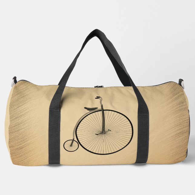 Sac De Sport Péniche-Farthing Antique Bicyclette Rustique à Gra (Recto)