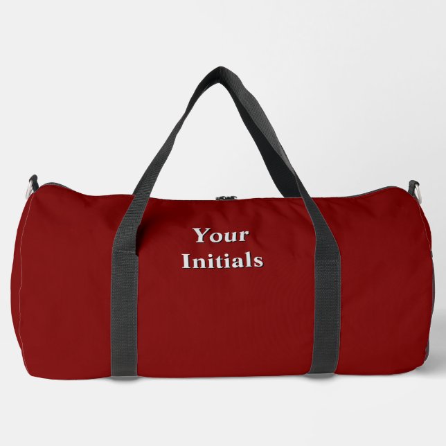 Sac De Sport Personalize With Your Initials Red   (Recto)