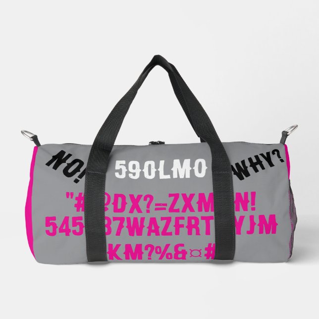 Sac De Sport Personalized modern letters Teens Pink grey (Recto)
