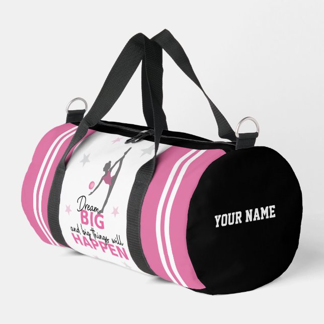 Sac De Sport Personalized Rhythmic Gymnast Dream Big Duffel Bag (Coin gauche)