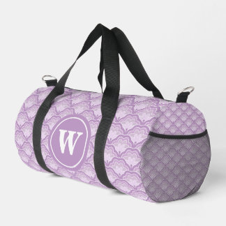Sac De Sport Personalized Shades of Purple Floral Pattern