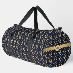 Sac De Sport Personnalisé Abstrait Gras Or & Marine