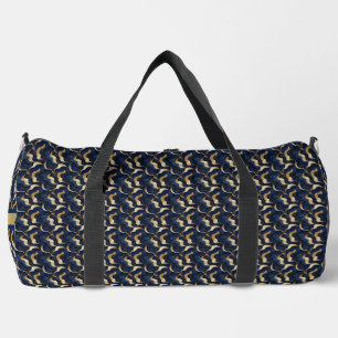 Sac De Sport Personnalisé Abstrait Gras Or & Marine