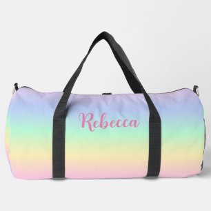 Sac de sport personnalisé pastel pour fille avec n