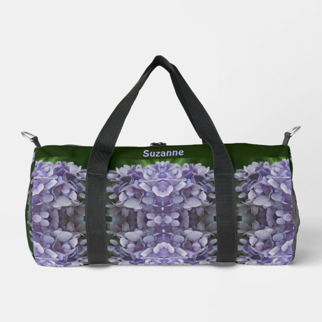 Sac De Sport Pétales de Hydrangea Bleu Personnalisé (Recto)