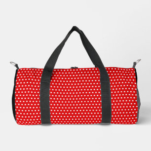 Sac De Sport Petit Chien Blanc Motif Sur Rouge Frappe