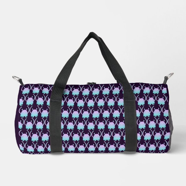 Sac De Sport Petit Monstre Bleu Mignon (Recto)