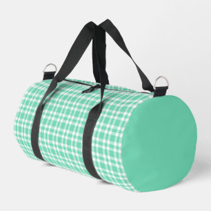 Sac De Sport Petit motif carreaux blanc aquamarine