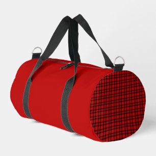 Sac De Sport Petit motif carreaux rouge noir