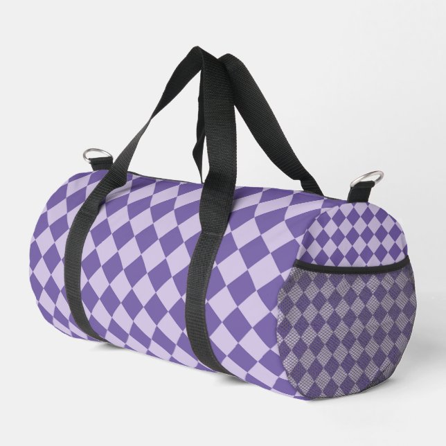 Sac De Sport Petit motif diamant à carreaux violets (Coin droit)