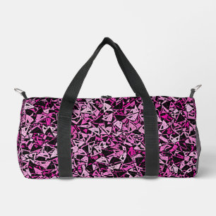 Sac De Sport Petit motif triangle noir rose