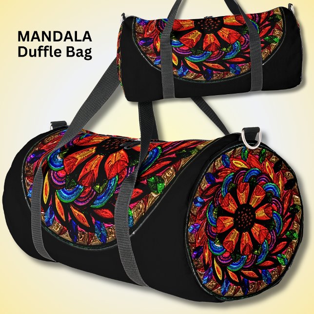 Sac De Sport Pierres rouges Mandala de couleur vive (Créateur téléchargé)