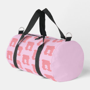 Sac De Sport Pince à pain rose moderne silhouette géométrique