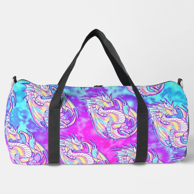 Sac De Sport Pink Scribble mignonne Girone Dragon Wyvern Inugam (Recto)