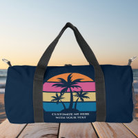 Plage Personnalisée Vacances Cute Tropical Palm Tr