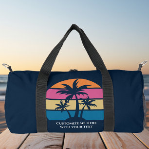 Sac De Sport Plage Personnalisée Vacances Cute Tropical Palm Tr