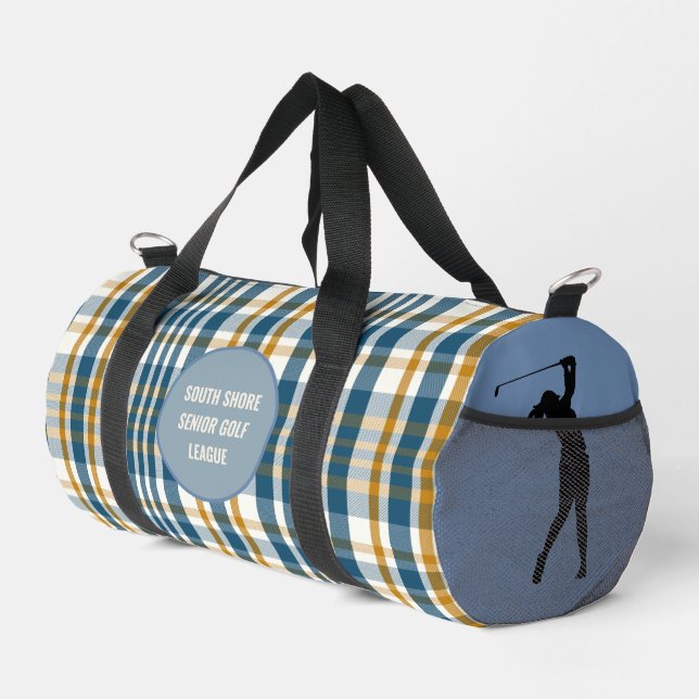 Sac De Sport Plaid de Golfeur principal "Blue Harvest" (Coin droit)