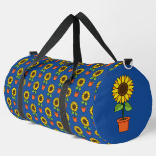 Sac De Sport Plante de tournesol dans un Motif de pot