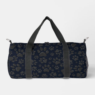 Sac De Sport Poches de chien noir et blanc Pointe Polka sur ble