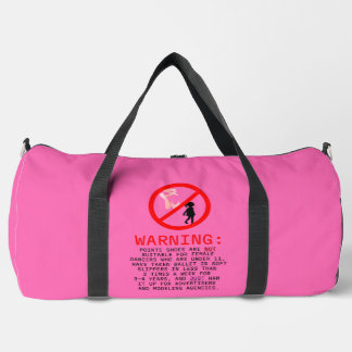 Sac De Sport Pointe Chaussures Avertissement Hot Rose