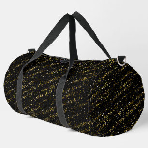 Sac De Sport Points de Triangle Doré Fond Noir Luxe Brillant