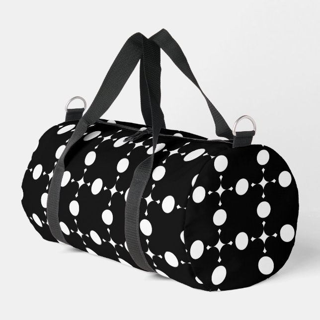 Sac De Sport Pois blancs, Motif à points Polka, points, pointil (Coin gauche)
