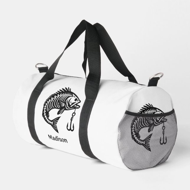 Sac De Sport Poisson de nom personnalisé (Coin droit)