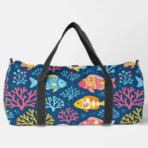 Sac De Sport Poisson et corail bleu nautique