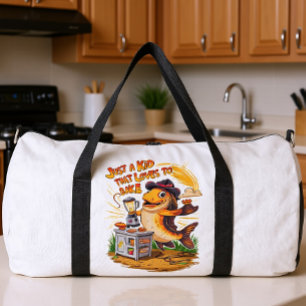Sac De Sport Poisson Fantaisiste en Chapeau de Cowboy Fait Tour