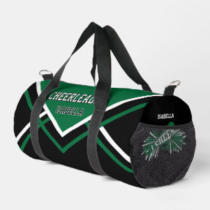 Sac De Sport Pom-Pom Personnalisé Vert, Noir, Blanc