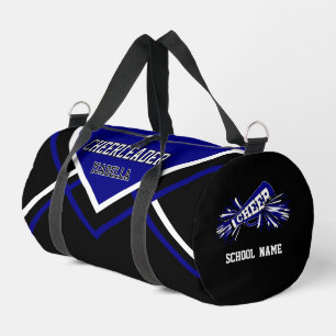 Sac De Sport Pompom Girl Personnalisé Bleu, Noir, Blanc