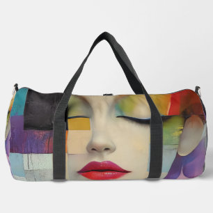 Sac De Sport Portrait dans le surréalisme des blocs de couleurs
