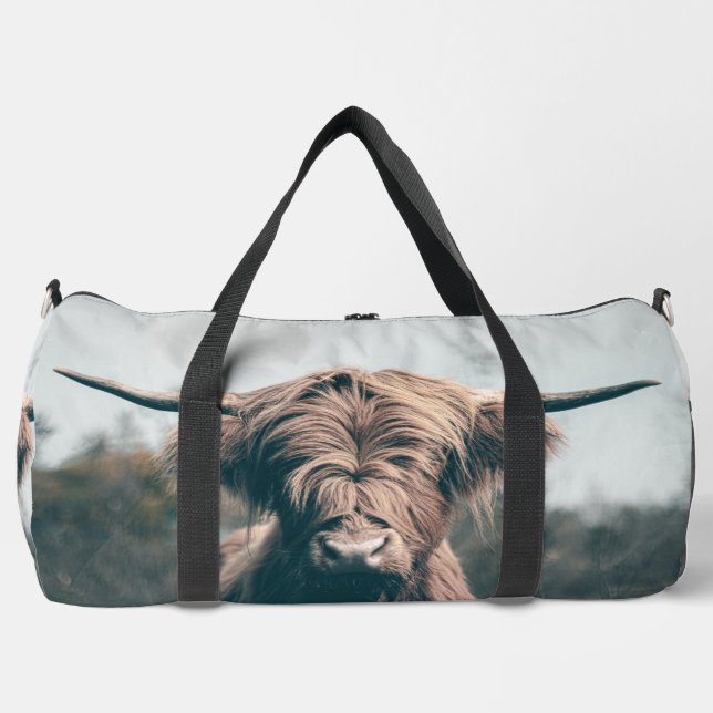 Sac De Sport Portrait de vache Highland (Recto)