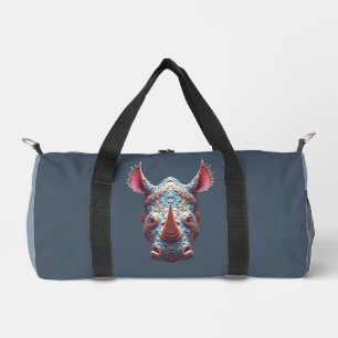 Sac De Sport Portrait Orné de Rhino - Masque d'Esprit Psychédél