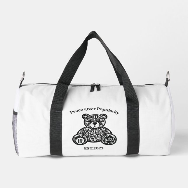 Sac De Sport PowerOf3Brand “Peace Over Popularity” Small Duffle (Verso)
