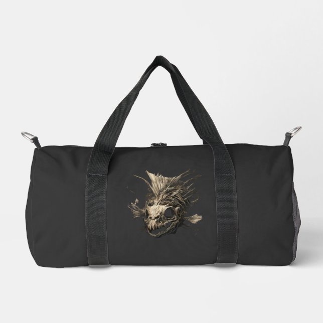 Sac De Sport Prehistoric Fish Skull Grunge Dark Art Duffel Bag (Recto)
