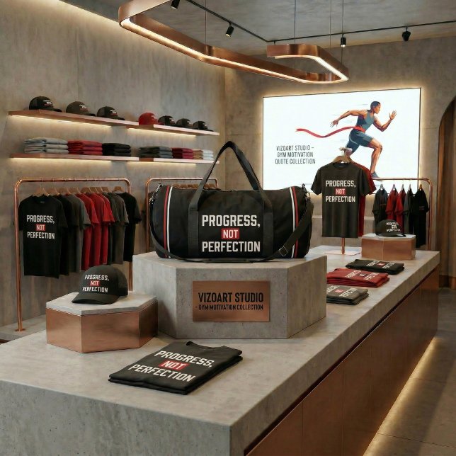 Sac De Sport Progress Not Perfection Gym Motivation Duffel Bag (Progress over perfection. Keep showing up. Every single day.)