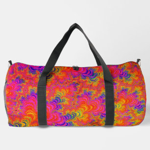 Sac De Sport Psychédélique Funky Hippie Boho Neon arc-en-ciel F