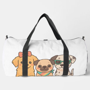 Sac De Sport Puppy Pals � Trio de chiens mignons dans le style 