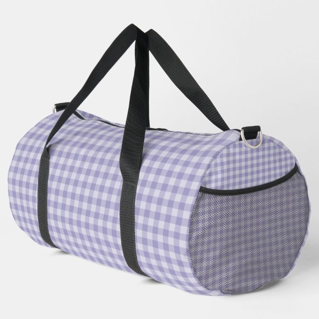 Sac De Sport Purple Checkerboard Pattern Large (Coin droit)