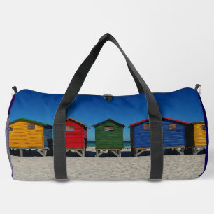 Sac De Sport Rangée de cases de plage aux couleurs vives