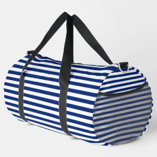 Sac De Sport rayures bleu marine et blanc