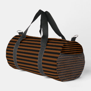 Sac De Sport Rayures marron noir motif sans couture petit