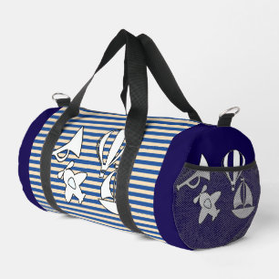 Sac De Sport Rayures Navy Enfants 